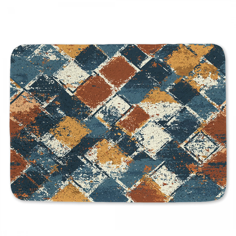 Tapis de salle de bain rétro, L 24 po x l 17 po