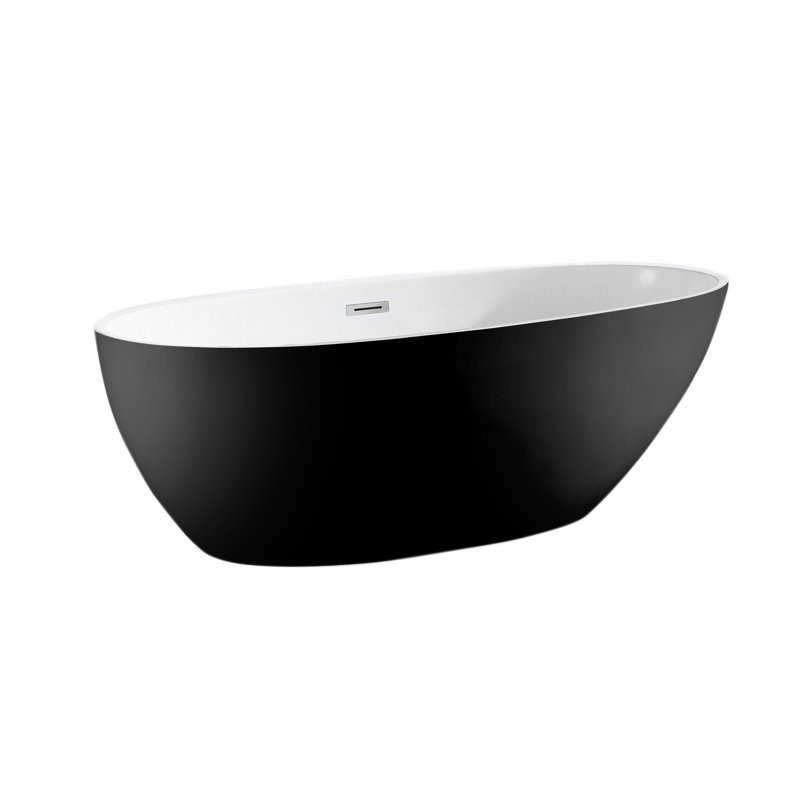 Tex 66.5'' x 33.5'' Soaking Acrylic Bathtub