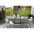 Carrocci Extendable Glass Top Metal Base Dining Table