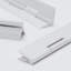 3x White Acrylic Piano Hinges 200 mm, Continuous Plastic Hinges