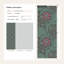 Papier peint floral bleu sarcelle avec fleurs roses sur charbon-1745711923
