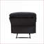Fauteuils inclinables: Fauteuil inclinable en tissu noir avec accoudoirs coussinés, poignée à loquet et amp; Mousse à mémoire de forme | H 40 po x l 35 po x P 35 po | Noir | Tissu + métal
