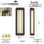 Hokku Designs Lavina - Support mural d'extérieur 1 lumière DEL au fini sable charbon-811469568-811469575