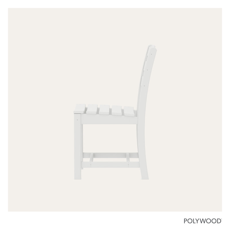 Chaise d'appoint d'extérieur POLYWOOD La Casa Café, Blanc