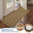 2x6 Braided Print Runner Rug for Hallway WashableModern Bordered Bedroom Carpet for Bathroom Entryway Laundry Brown-1492880230-1492880223