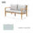 Acacia Wood Outdoor Loveseat With Cushions