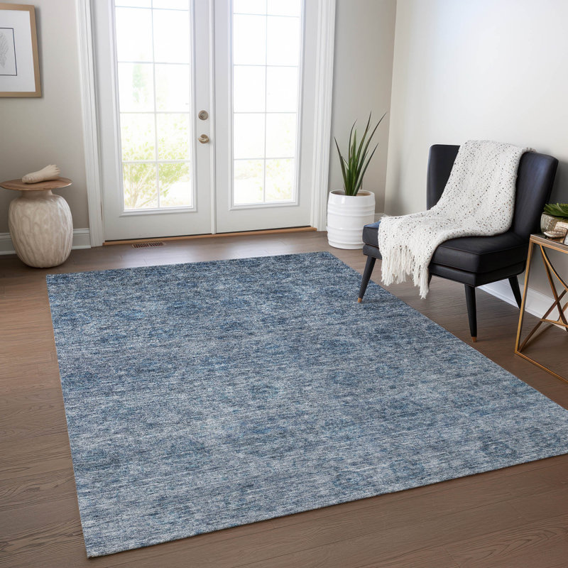 Tapis intérieur / extérieur bleu Glenra , 9 pi x 12 pi