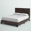 Lit, plateforme, chambre à coucher, structure, rembourré, apparence de similicuir, transitionnel-33090880-33090879