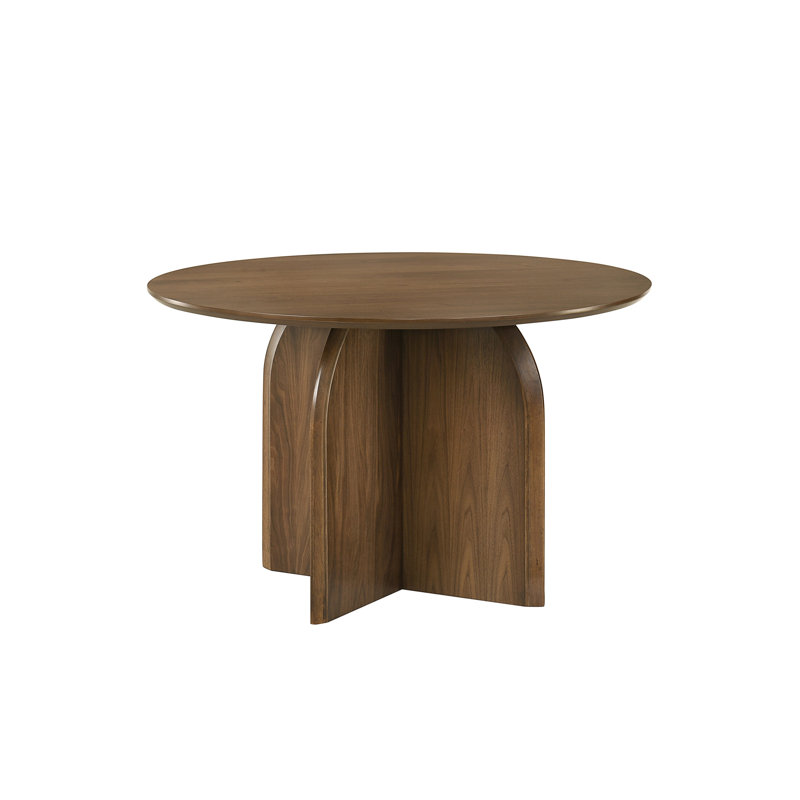 Delmon Dark Walnut Round Dining Table
