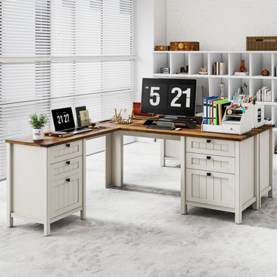 Bureau de direction en L Farmhouse