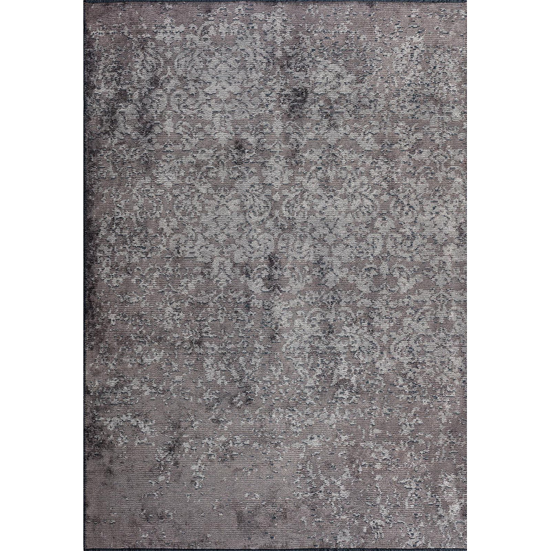 Rapture Toile Area Rug in Gray, Square 9'