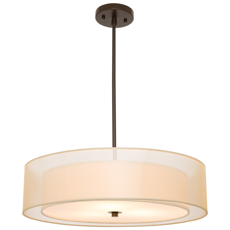 Kamila 3 - Light Drum Chandelier, Antique Bronze