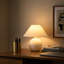 Lampe de table à DEL 11 po avec base ronde en céramique crème Fiona-769540784
