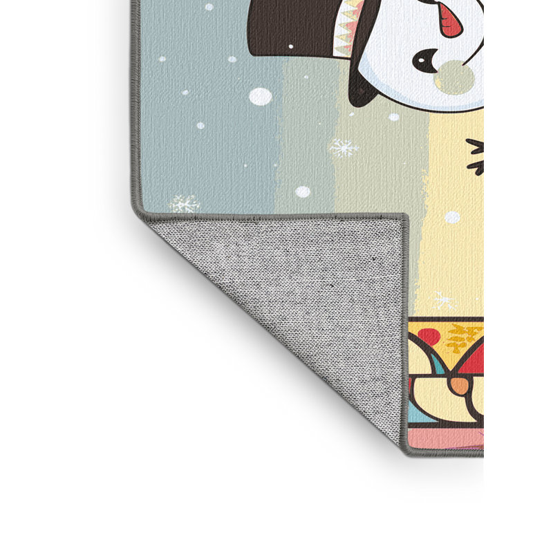 The Holiday Aisle® Washable Christmas Winter Holiday Rug, Rectangle 5' x 7'