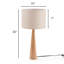 Manveen 20" Natural Solid Wood Table Lamp