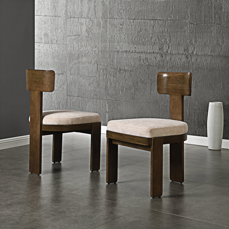 Ensemble de 2 chaises d'appoint en bois