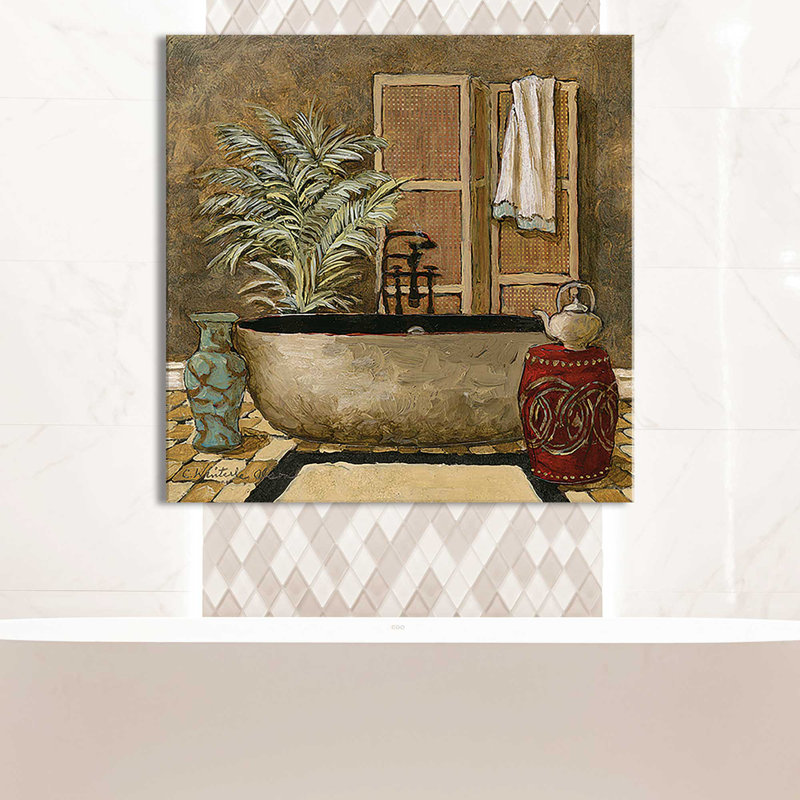 «Asian Warmth I (Square)» par Charlene Olson, reproduction, Toile tendue, H 36 po x l 36 po x P 1,5 po
