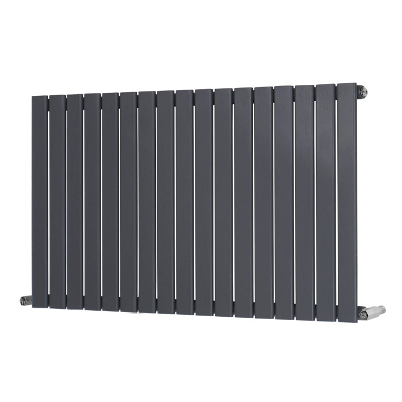 Adah Horizontal Single Flat Panel Radiator, Anthracite, 600mm H x 1156mm W x 52mm D, 1