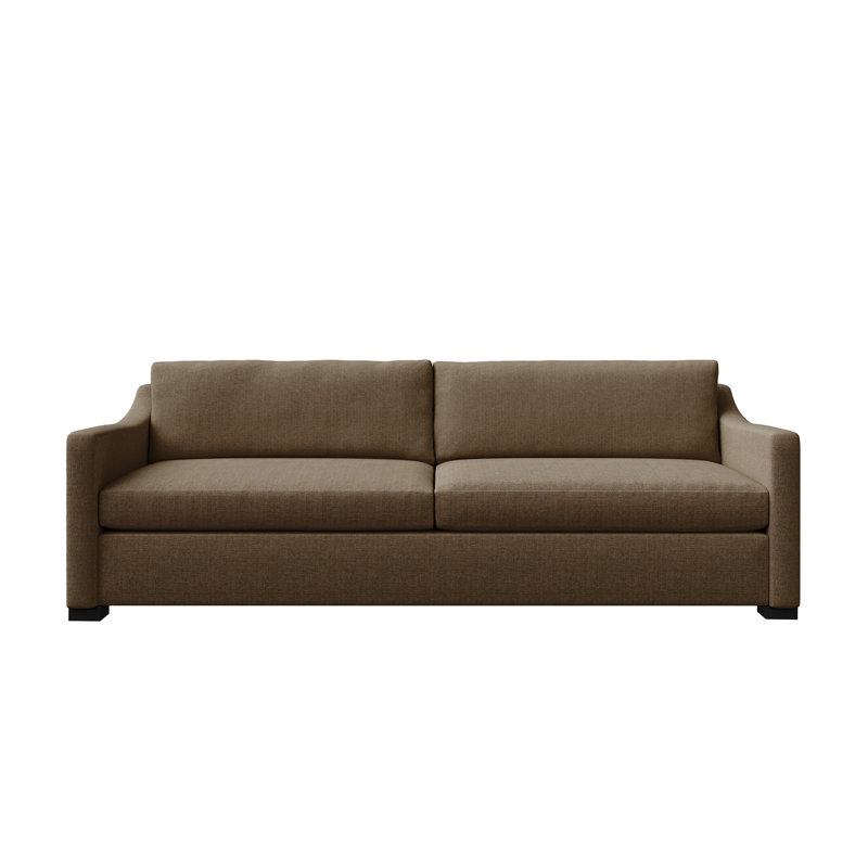 Canapé moelleux 95 po gris, Revolution® en lin brun, H 34 po x l 105 po x P 39 po