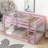 Twin Over Twin Rubber Wood Floor Bunk Bed with Ladder (Upper Slats Only)-483583668