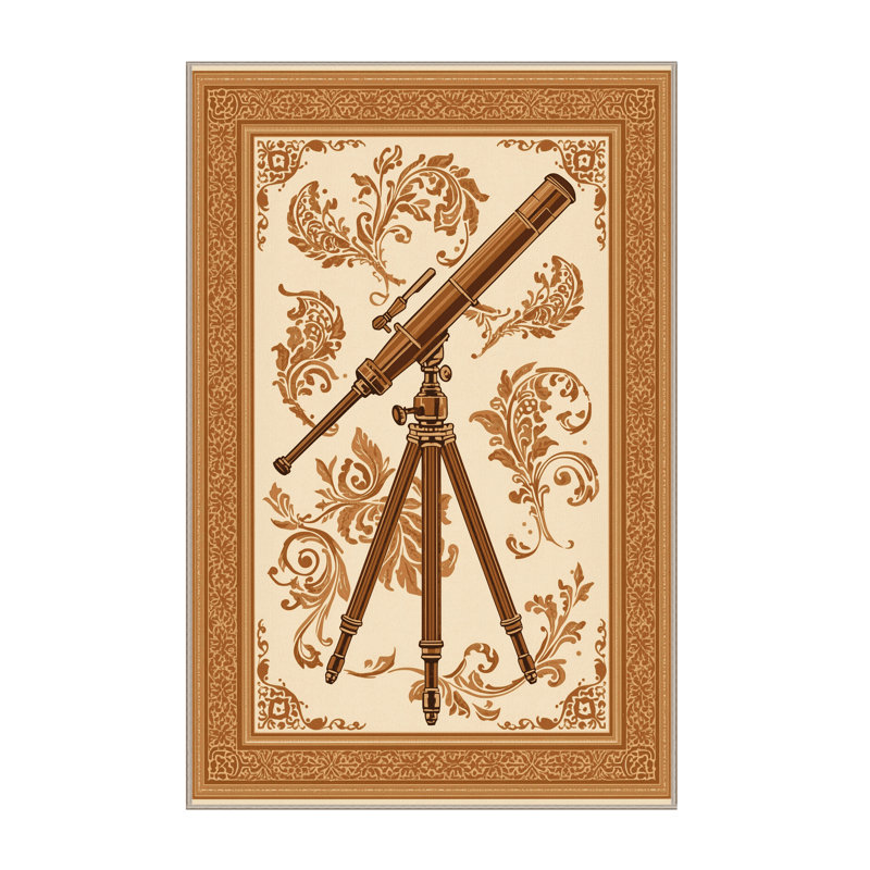 Soft Plush Bleeker Telescope Classic Oriental Area Rug in Beige – Beige Binding, 3x5