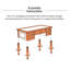 Bureau de rangement de style américain en chêne brun pour bureau et chambre