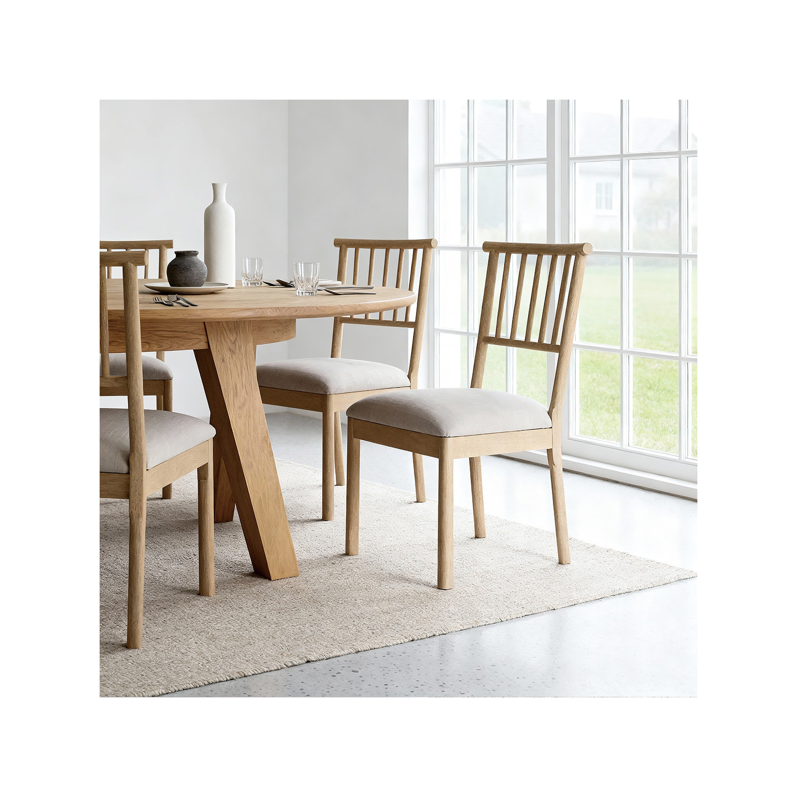 Wales Upholstered Dining Chair (Set of 2), Natural