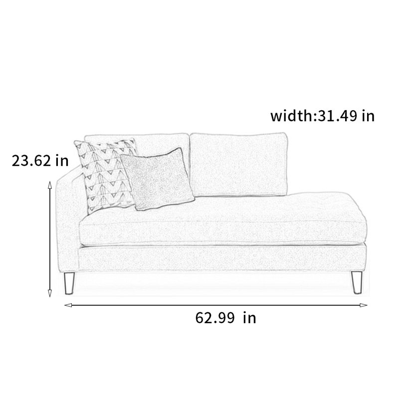 Simple high-quality chair, Left Hand Facing