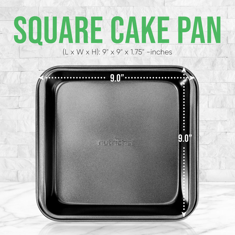 Moule à gâteau classique carré en aluminium antiadhésif Nutrichef