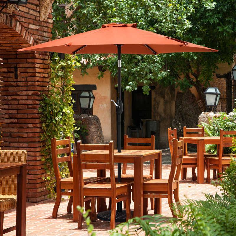 Ricki 7.5' Hexagonal Market Umbrella, Orange