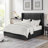 Modern Upholstered Platform Bed With Corduroy Wing Headboard-109801228-109801238