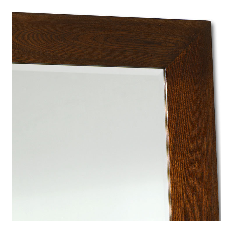 Wood Flat Floor Mirror, Warm Elm