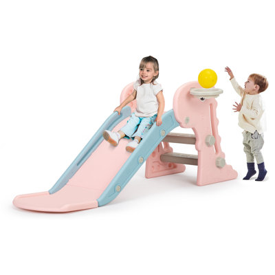 Pink Dinosaur Toddler Slide