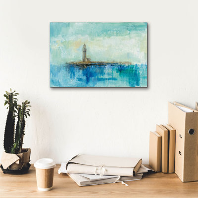 «Epic Graffiti» «Lighthouse Morning» par Silvia Vassileva, art mural sur toile, 18 po x 12 po