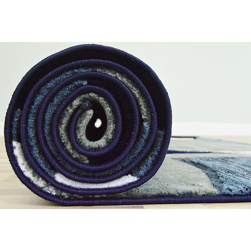 Mccampbell Abstract Indoor Rug, Rectangle 6'6'' x 9'2''