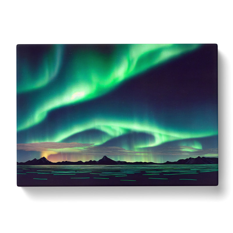 Captivating Northern Lights - Wrapped Canvas Photograph - Wrapped Canvas, 40cm H x 60cm W x 3cm D