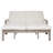 Outdoor Double Chaise Lounge Chair – Acacia Wood Patio Lounger with 5-Position Adjustable Backrest, Removable UV/Weather-Resistant Cushions (Grey Frame + Beige/Grey Cushions)-1338683158