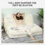 Canapé-lit crème blanc à billes - Grand matelas de sol pliant contemporain moelleux, canapé-lit rembourré en mousse