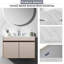 Dessus de meuble-lavabo en marbre avec trous de robinet pré-percés, comptoir de salle de bain avec lavabo central rectangulaire encastré et dosseret de 4 po de hauteur, Bianco Carrara Venato-584499956