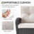 3-Piece PE Wicker Patio Conversation Set