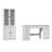 3 Piece Office Set, 47.2" Writing Desk & Bookcases With Drawers & 15.7" Filing Cabinet