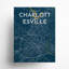 Charlottesville, carte de la ville, impression graphique-1816501792-1816501853
