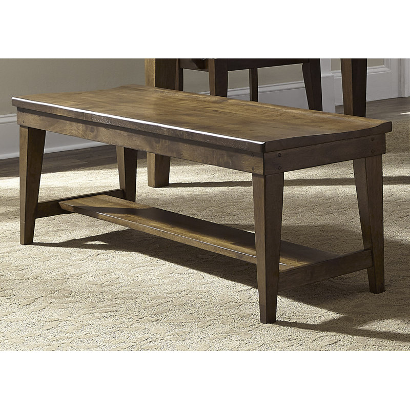 Banc de salle à manger en bois Hendry, Chêne rustique