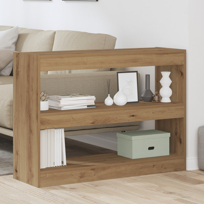Book Cabinet Bookcase, (2 Shelves) 71.5cmH x 100cmW x 30cmD, Artisan Oak