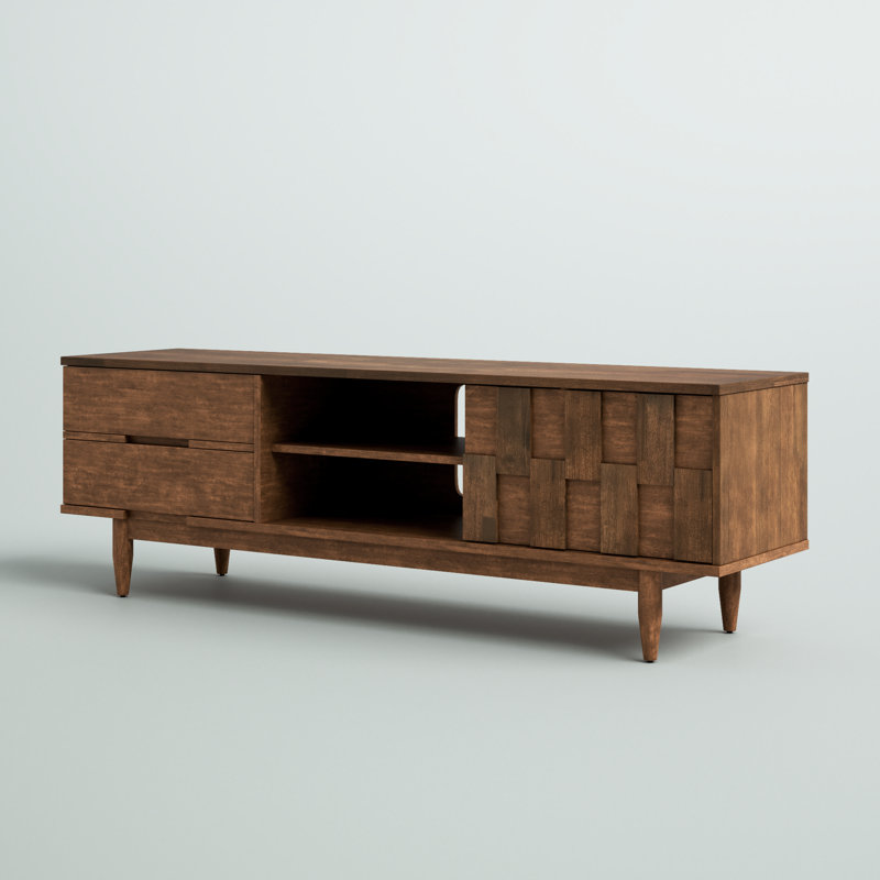 Petterson Unfinished TV Stand for TVs up to 78", Tobacco