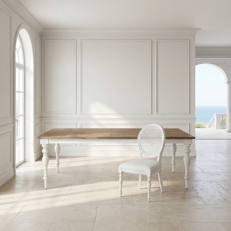 Upholstered Dining Chair, Whitewash