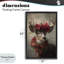 Cadre flottant Poinsettia Christmas Deer, design par Tina LeCour-574913504-574913509