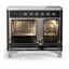 Cuisinière à induction 40 pouces avec 6 éléments à induction en graphite mat Majestic III Series (garniture chromée)-124828857-124828849