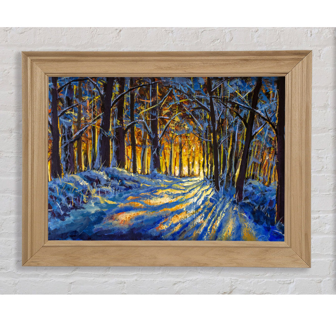 Snowy Winters Forest - Einzelner Bilderrahmen Kunstdrucke