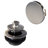 Universal Thread Twist & Close Bathtub Drain Trim with No-Hole Overflow and Adaptor Bushing-37144403